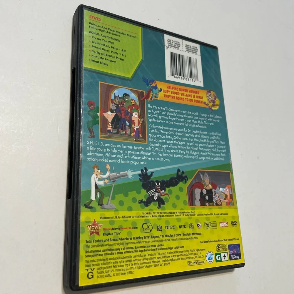 DVD Disney Phineas and Ferb: Mission Marvel